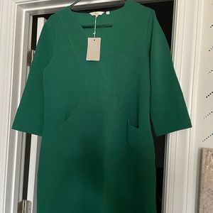 Boden Brontë Ottoman Green Sheath Dress